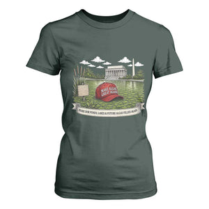 Make Algae Great Again T Shirt For Women Funny Political Satire Humor TS14 Dark Forest Green Print Your Wear