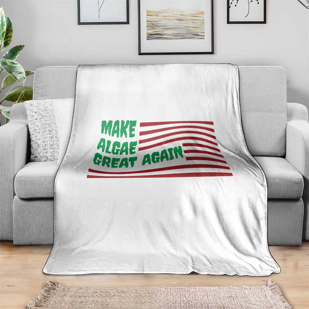 Make Algae Great Again Throw Blanket Funny Political Satire American Flag Meme TS14 Print Your Wear