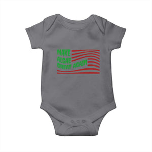 Make Algae Great Again Baby Onesie Funny Political Satire American Flag Meme TS14 Charcoal Print Your Wear
