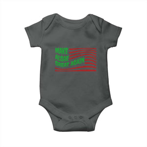 Make Algae Great Again Baby Onesie Funny Political Satire American Flag Meme TS14 Dark Heather Print Your Wear