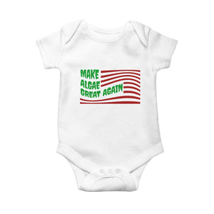 Make Algae Great Again Baby Onesie Funny Political Satire American Flag Meme TS14 White Print Your Wear