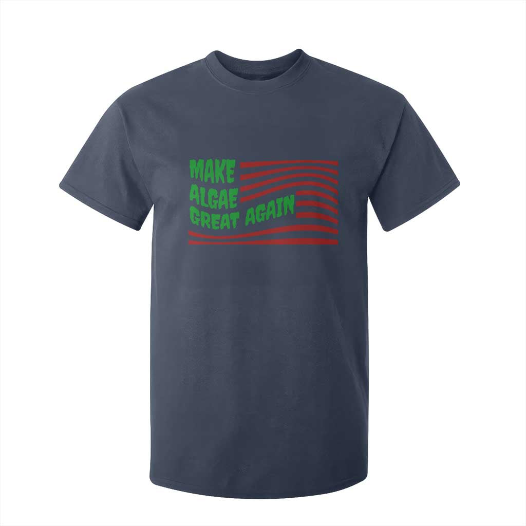 Make Algae Great Again T Shirt For Kid Funny Political Satire American Flag Meme TS14 Navy Print Your Wear