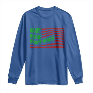 Make Algae Great Again Long Sleeve Shirt Funny Political Satire American Flag Meme TS14 Royal Blue Print Your Wear
