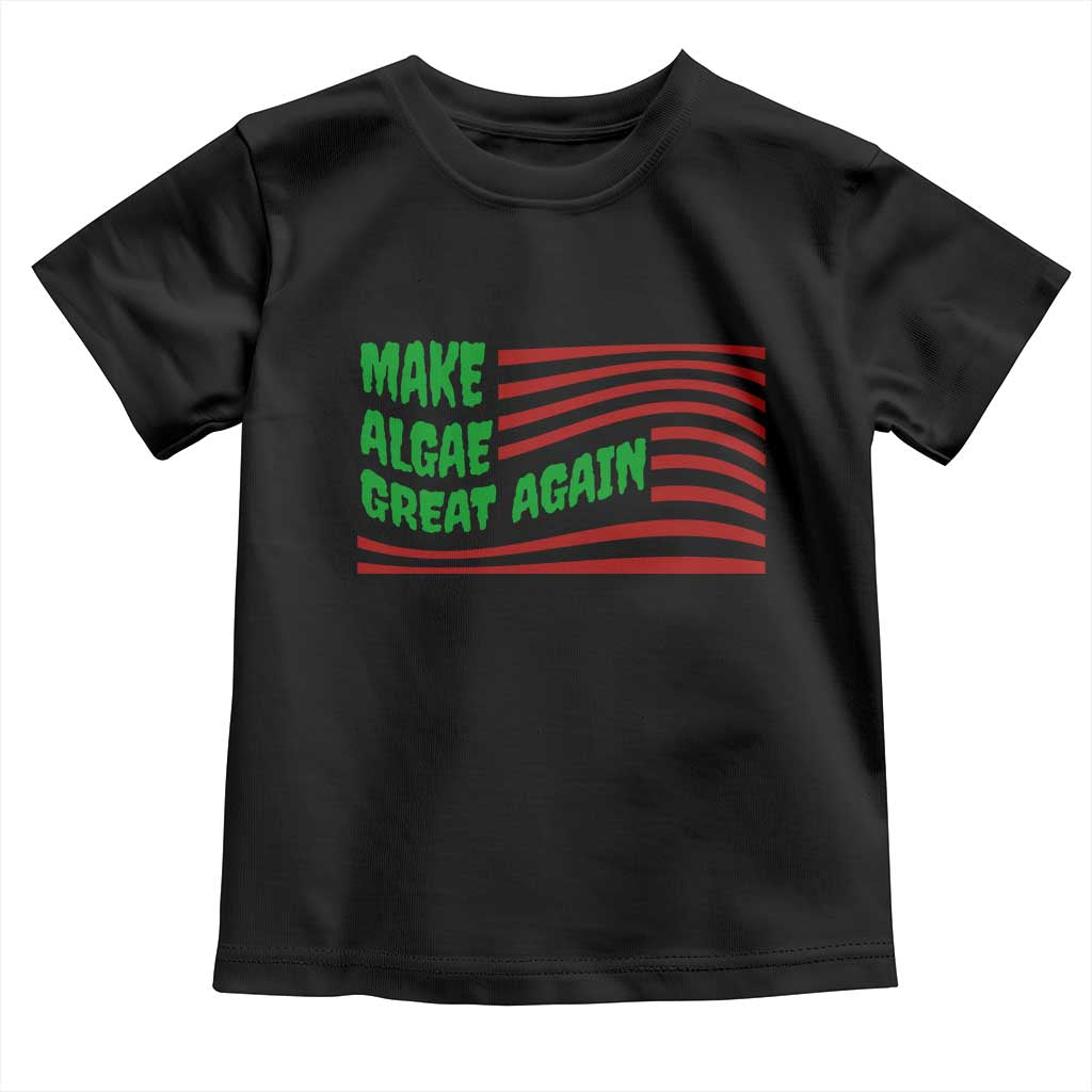 Make Algae Great Again Toddler T Shirt Funny Political Satire American Flag Meme TS14 Black Print Your Wear