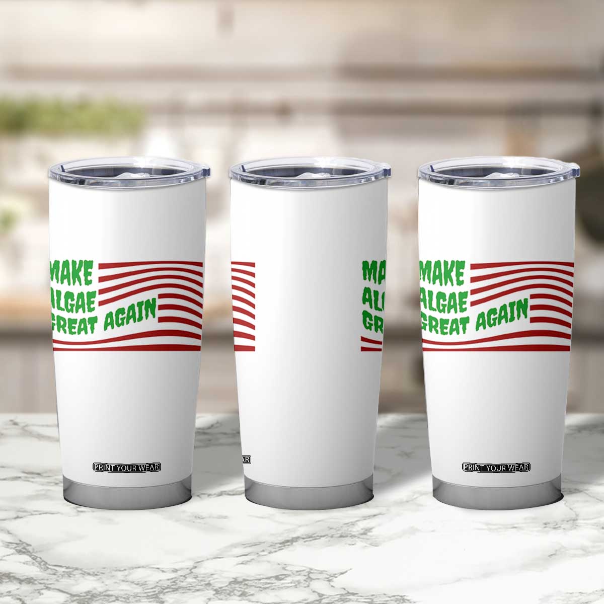 Make Algae Great Again Tumbler Cup Funny Political Satire American Flag Meme TS14 Print Your Wear