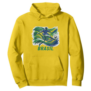 Brazil Soccer Fan Hoodie Brasil Flag Football Game Day Supporter TS14 Daisy Print Your Wear