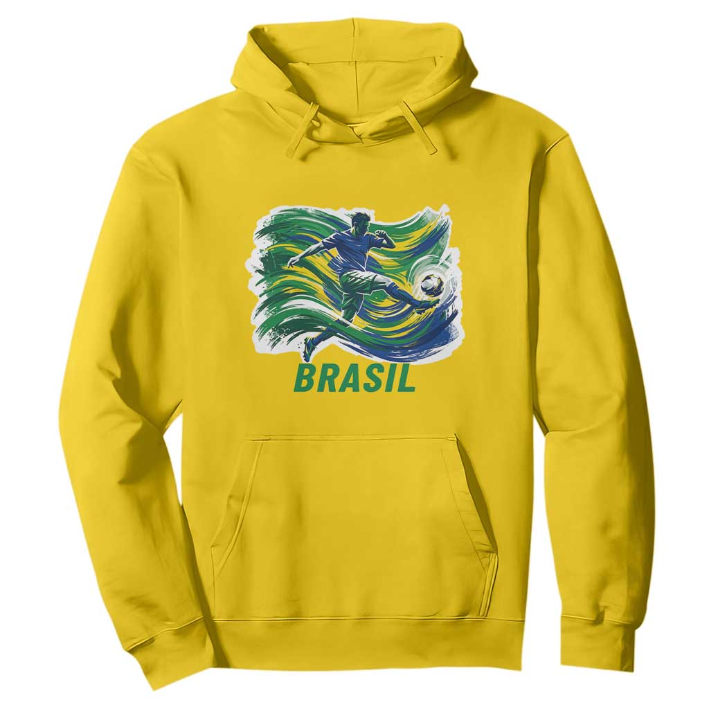 Brazil Soccer Fan Hoodie Brasil Flag Football Game Day Supporter TS14 Daisy Print Your Wear