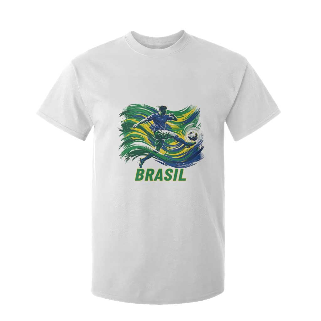 Brazil Soccer Fan T Shirt For Kid Brasil Flag Football Game Day Supporter TS14 White Print Your Wear