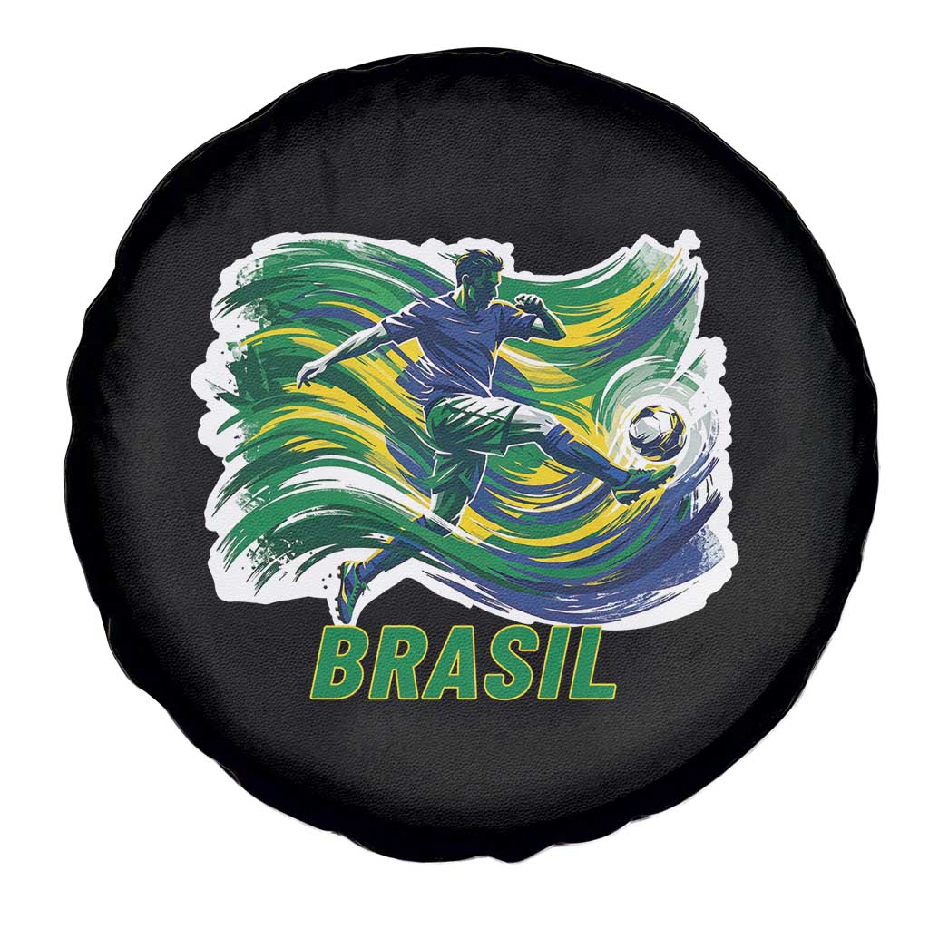 Brazil Soccer Fan Spare Tire Cover Brasil Flag Football Game Day Supporter TS14 Print Your Wear