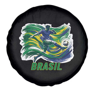 Brazil Soccer Fan Spare Tire Cover Brasil Flag Football Game Day Supporter TS14 Print Your Wear