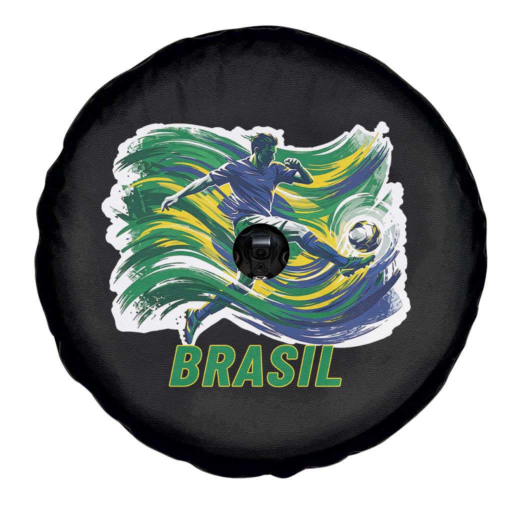 Brazil Soccer Fan Spare Tire Cover Brasil Flag Football Game Day Supporter TS14 Print Your Wear