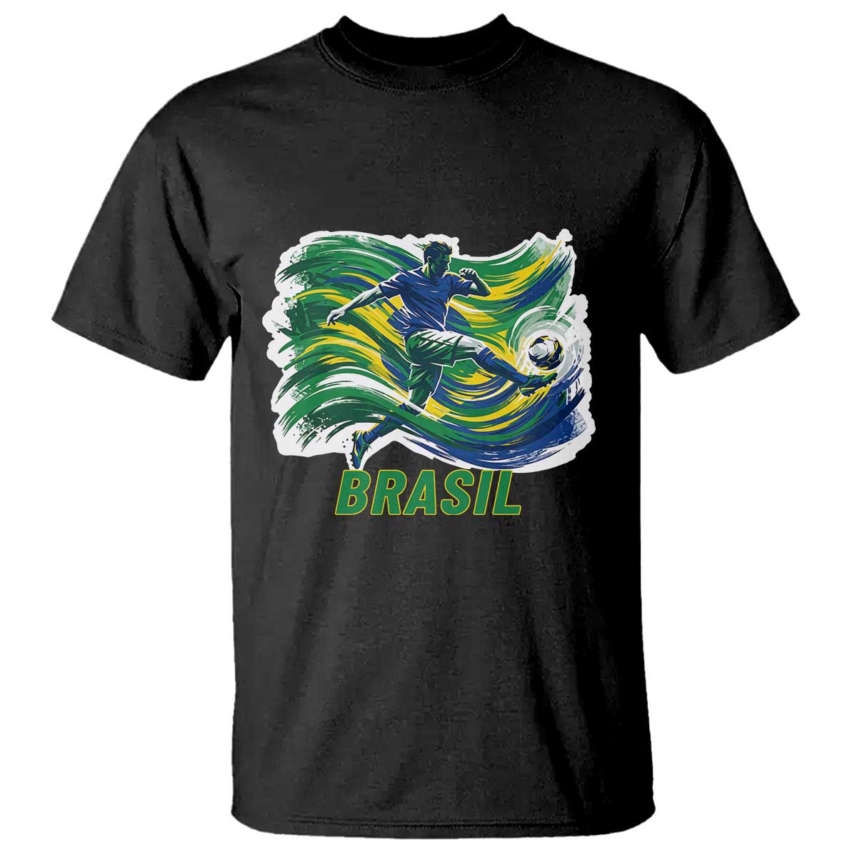 Brazil Soccer Fan T Shirt Brasil Flag Football Game Day Supporter TS14 Black Print Your Wear