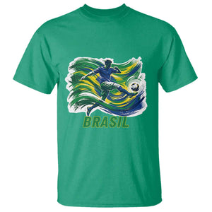Brazil Soccer Fan T Shirt Brasil Flag Football Game Day Supporter TS14 Irish Green Print Your Wear