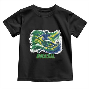 Brazil Soccer Fan Toddler T Shirt Brasil Flag Football Game Day Supporter TS14 Black Print Your Wear