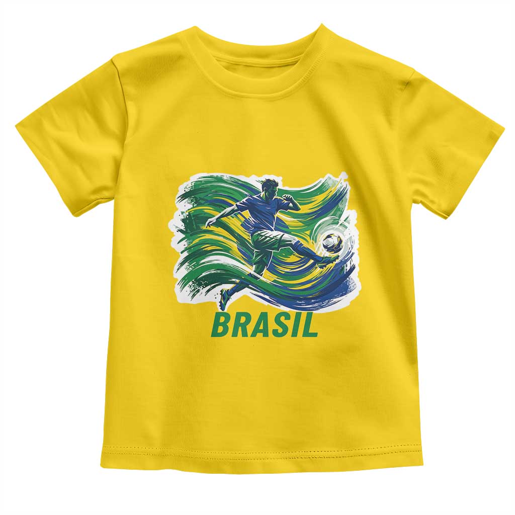 Brazil Soccer Fan Toddler T Shirt Brasil Flag Football Game Day Supporter TS14 Daisy Print Your Wear