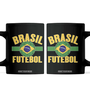 Brazil Soccer Football Fan Brasil Flag Coffee Mug TS14 Black Print Your Wear