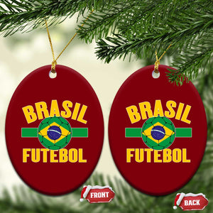 Brazil Soccer Football Fan Brasil Flag Ceramic Ornament TS14 Print Your Wear