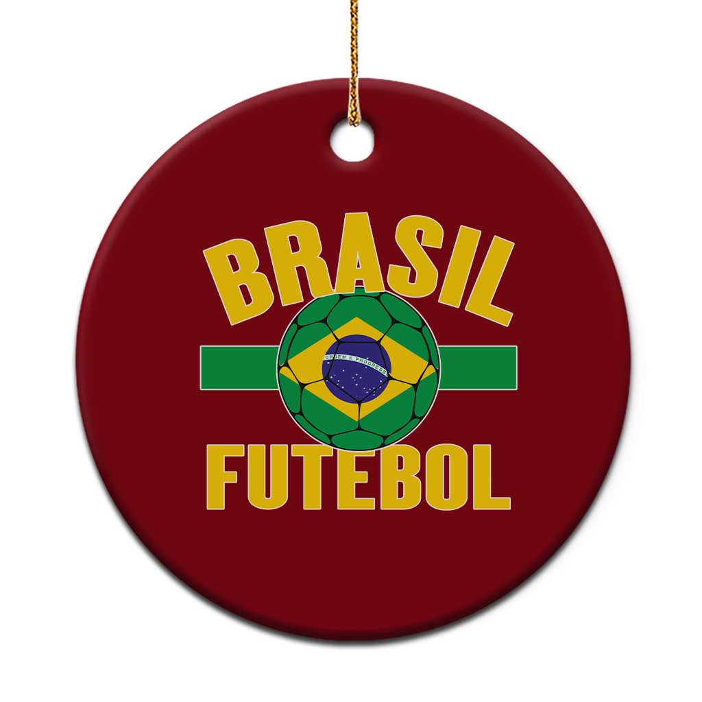 Brazil Soccer Football Fan Brasil Flag Ceramic Ornament TS14 1pc Red Print Your Wear