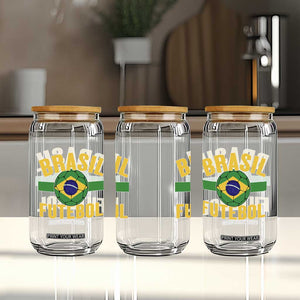 Brazil Soccer Football Fan Brasil Flag Glass Can TS14 Print Your Wear