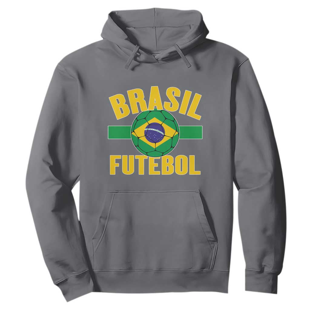 Brazil Soccer Football Fan Brasil Flag Hoodie TS14 Charcoal Print Your Wear