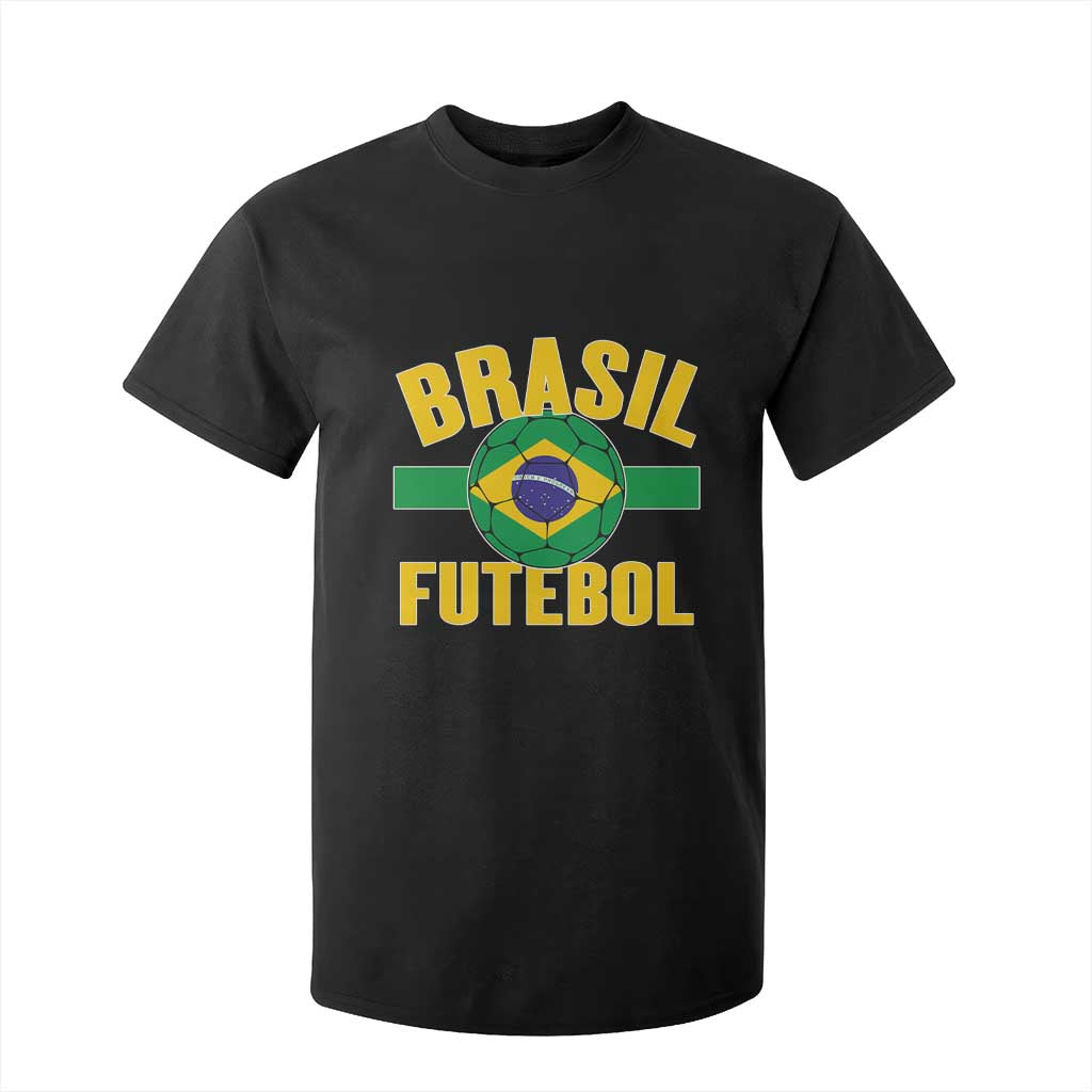 Brazil Soccer Football Fan Brasil Flag T Shirt For Kid TS14 Black Print Your Wear