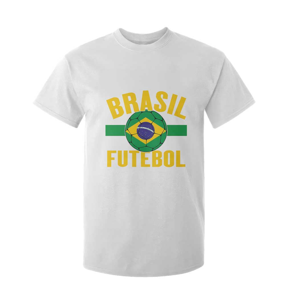 Brazil Soccer Football Fan Brasil Flag T Shirt For Kid TS14 White Print Your Wear