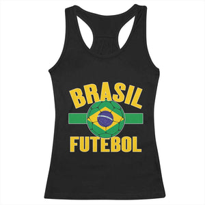 Brazil Soccer Football Fan Brasil Flag Racerback Tank Top TS14 Black Print Your Wear