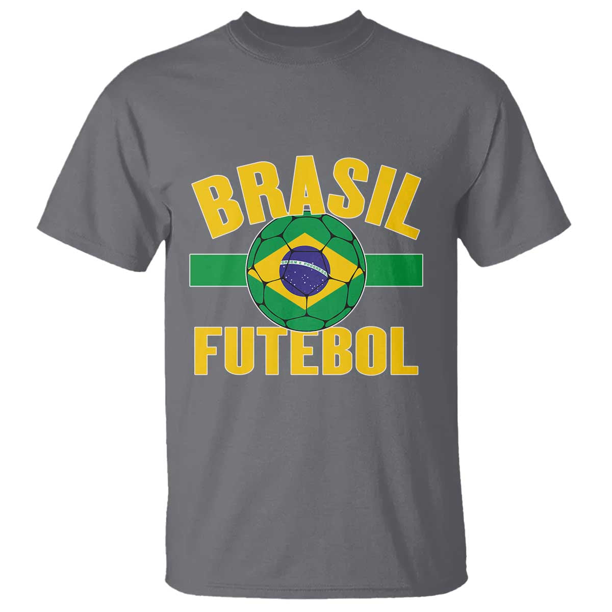 Brazil Soccer Football Fan Brasil Flag T Shirt TS14 Charcoal Print Your Wear