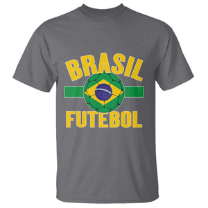 Brazil Soccer Football Fan Brasil Flag T Shirt TS14 Charcoal Print Your Wear