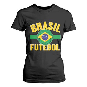 Brazil Soccer Football Fan Brasil Flag T Shirt For Women TS14 Black Print Your Wear