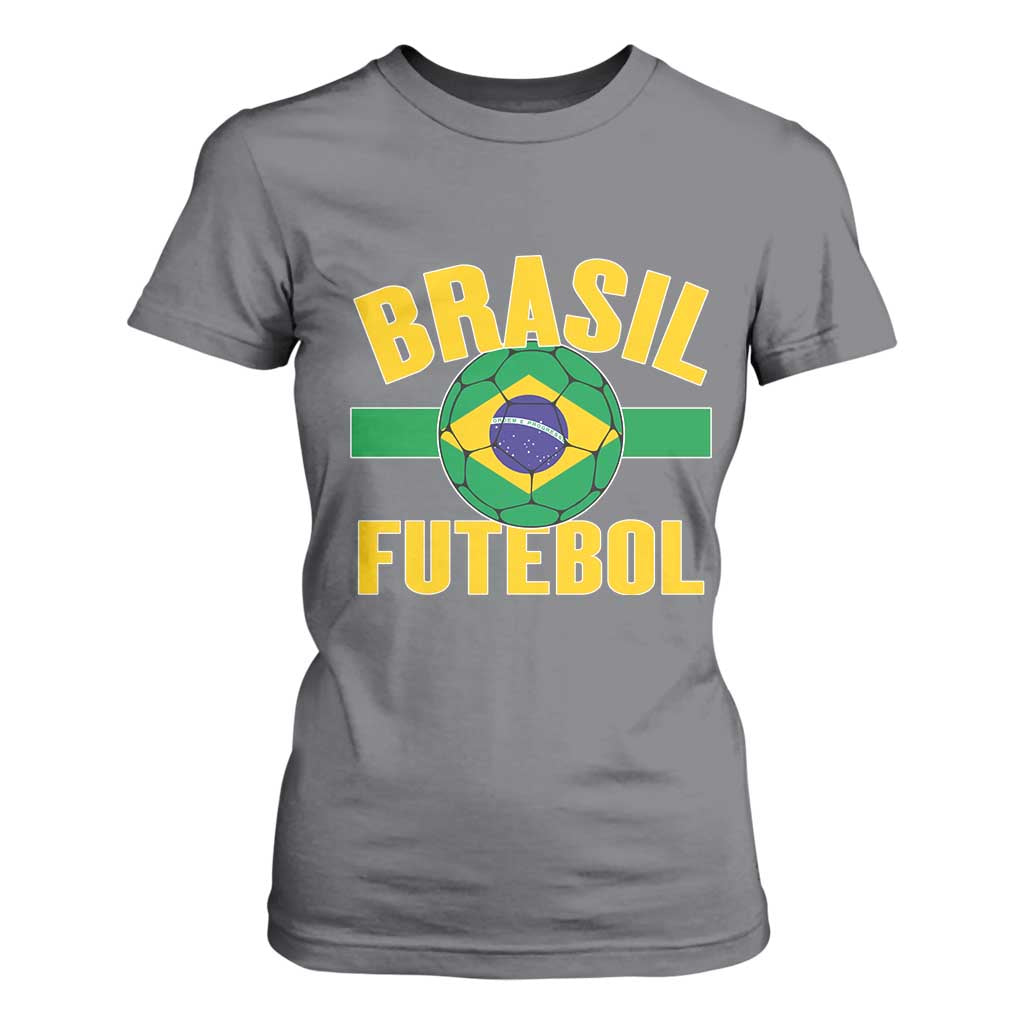 Brazil Soccer Football Fan Brasil Flag T Shirt For Women TS14 Charcoal Print Your Wear