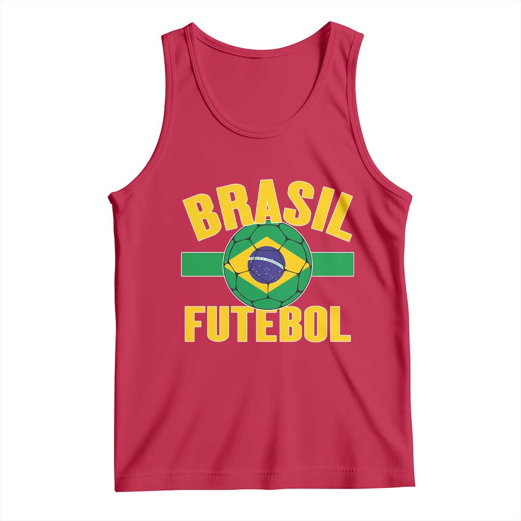 Brazil Soccer Football Fan Brasil Flag Tank Top TS14 Red Print Your Wear