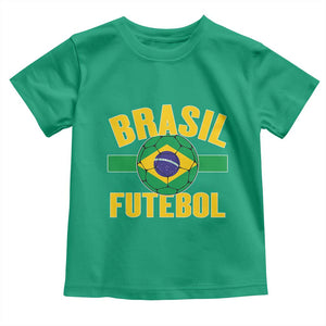 Brazil Soccer Football Fan Brasil Flag Toddler T Shirt TS14 Irish Green Print Your Wear