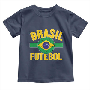 Brazil Soccer Football Fan Brasil Flag Toddler T Shirt TS14 Navy Print Your Wear