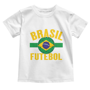 Brazil Soccer Football Fan Brasil Flag Toddler T Shirt TS14 White Print Your Wear
