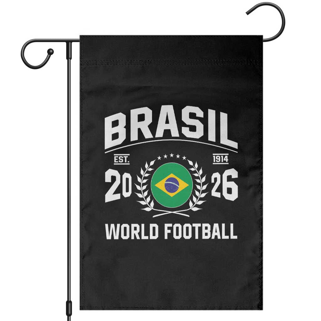 Brasil Flag Brazil Soccer Football Fan Garden Flag TS14 Black Print Your Wear
