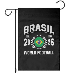 Brasil Flag Brazil Soccer Football Fan Garden Flag TS14 Black Print Your Wear