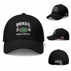Brasil Flag Brazil Soccer Football Fan Baseball Cap TS14 Baseball Cap Universal Fit Black Print Your Wear