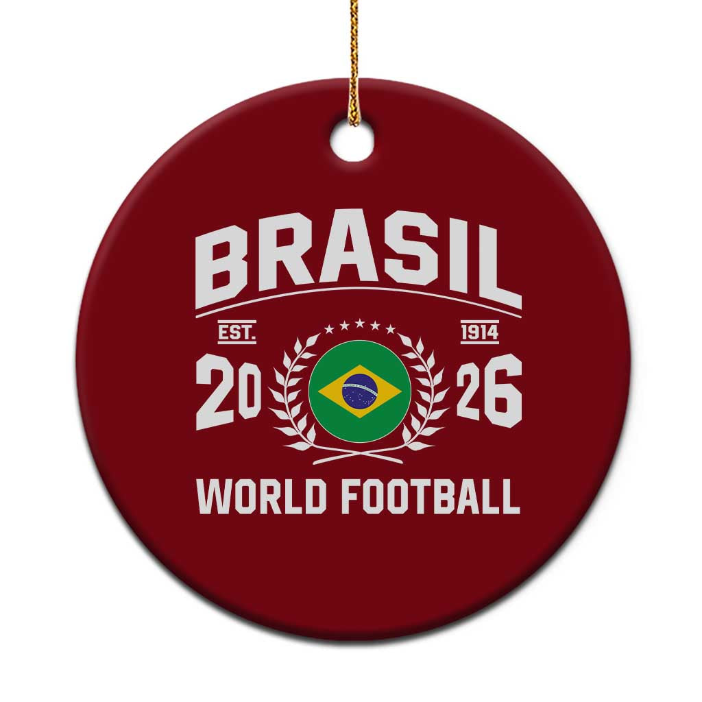 Brasil Flag Brazil Soccer Football Fan Ceramic Ornament TS14 1pc Red Print Your Wear