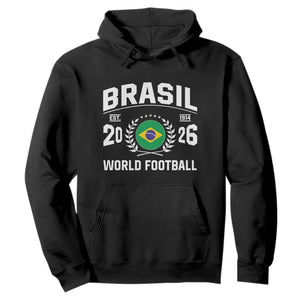 Brasil Flag Brazil Soccer Football Fan Hoodie TS14 Black Print Your Wear