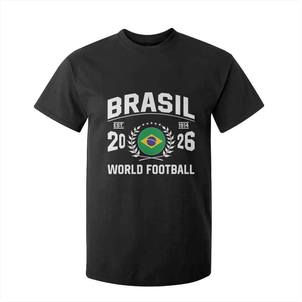 Brasil Flag Brazil Soccer Football Fan T Shirt For Kid TS14 Black Print Your Wear