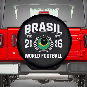 Brasil Flag Brazil Soccer Football Fan Spare Tire Cover TS14 Black Print Your Wear