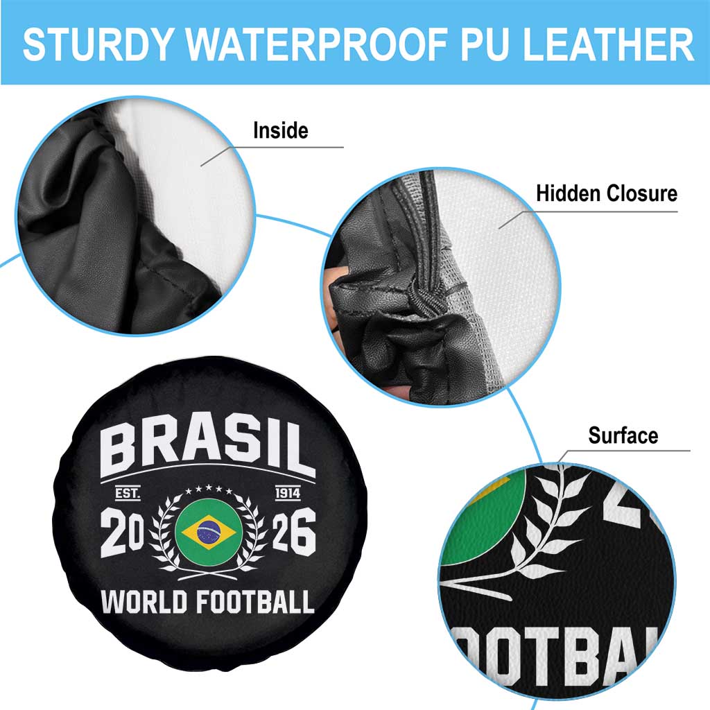 Brasil Flag Brazil Soccer Football Fan Spare Tire Cover TS14 Print Your Wear