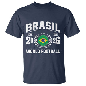 Brasil Flag Brazil Soccer Football Fan T Shirt TS14 Navy Print Your Wear