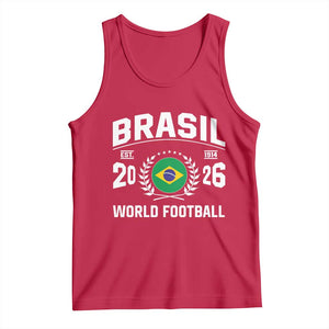 Brasil Flag Brazil Soccer Football Fan Tank Top TS14 Red Print Your Wear