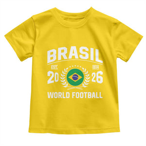 Brasil Flag Brazil Soccer Football Fan Toddler T Shirt TS14 Daisy Print Your Wear