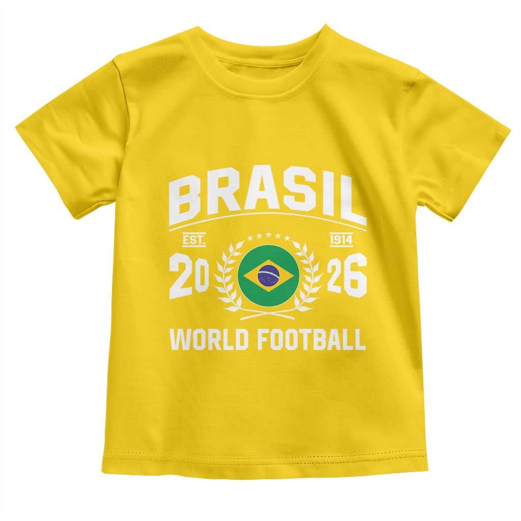 Brasil Flag Brazil Soccer Football Fan Toddler T Shirt TS14 Daisy Print Your Wear