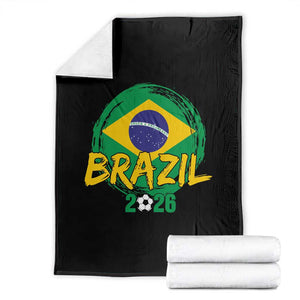 Brazil Soccer Fan Brasil Flag Throw Blanket Brazilian Football Game Day Supporter TS14 Black Print Your Wear