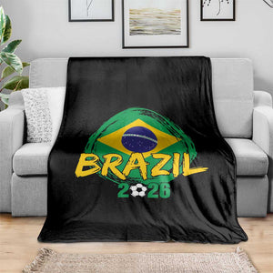 Brazil Soccer Fan Brasil Flag Throw Blanket Brazilian Football Game Day Supporter TS14 Print Your Wear