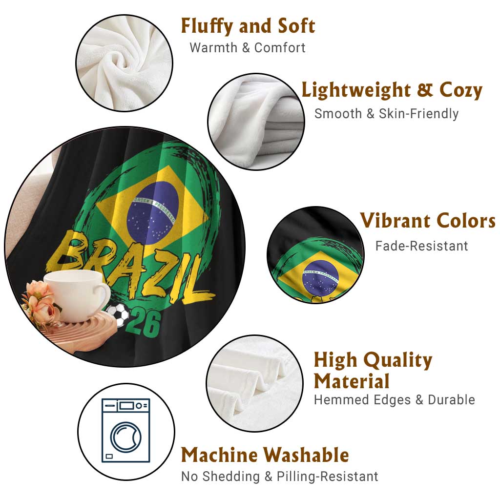 Brazil Soccer Fan Brasil Flag Throw Blanket Brazilian Football Game Day Supporter TS14 Print Your Wear